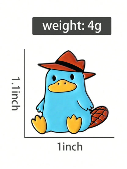 1pc Cartoon Animal Enamel Brooch Cute Cartoon Brooch Backpack Clothing Accessories Gift For Friends