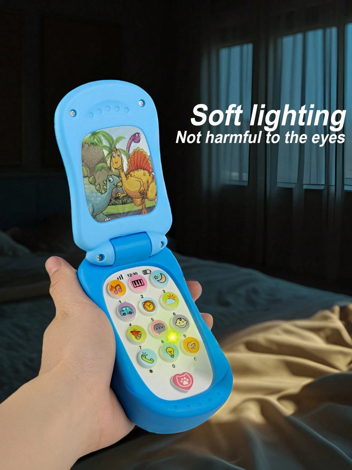 1pc Children's Music Toy Phone, Baby Flip Phone, Nursery Rhymes, Learning Songs, Early Education Gift For Toddler Boys & Girls (Pink/Blue/Purple), Suitable For Birthday, Christmas And 1-6 Years Old
