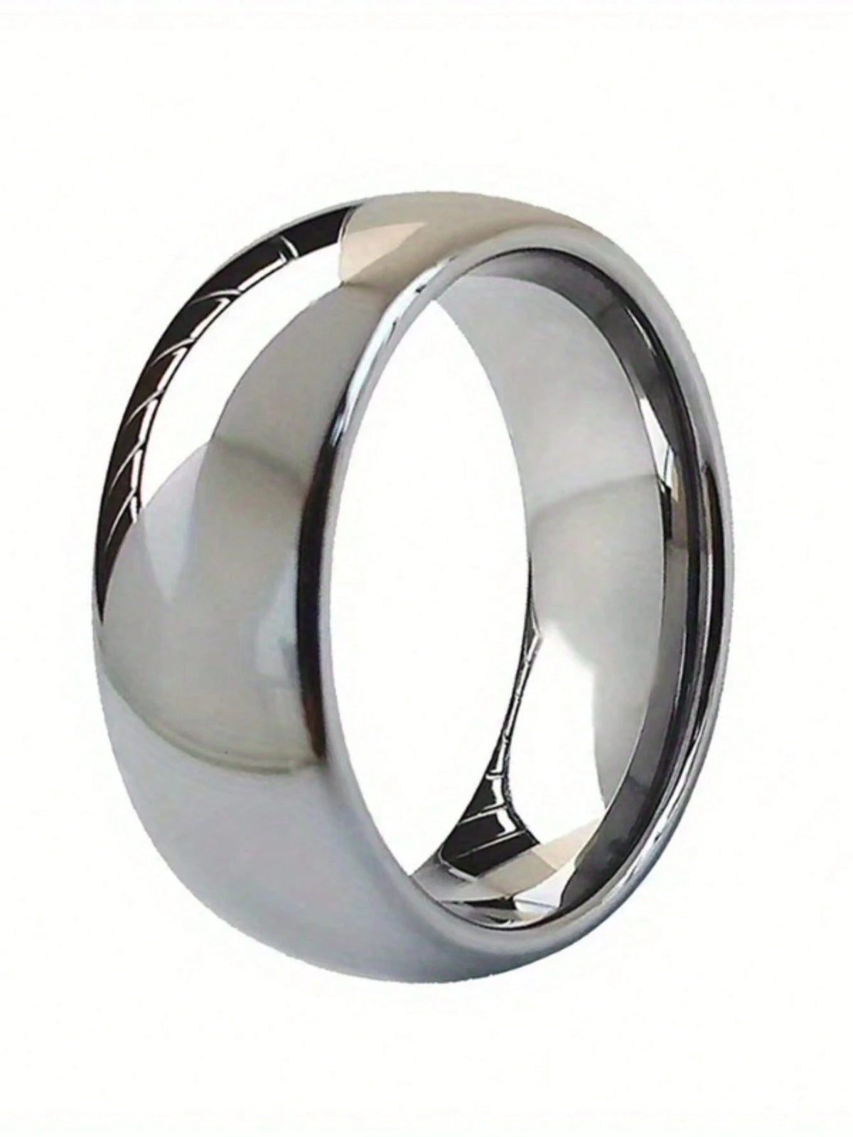1pc Classic 6mm Stainless Steel Ring, Minimalist Design, Elegant Unisex Jewelry, Suitable For Weddings And Anniversaries