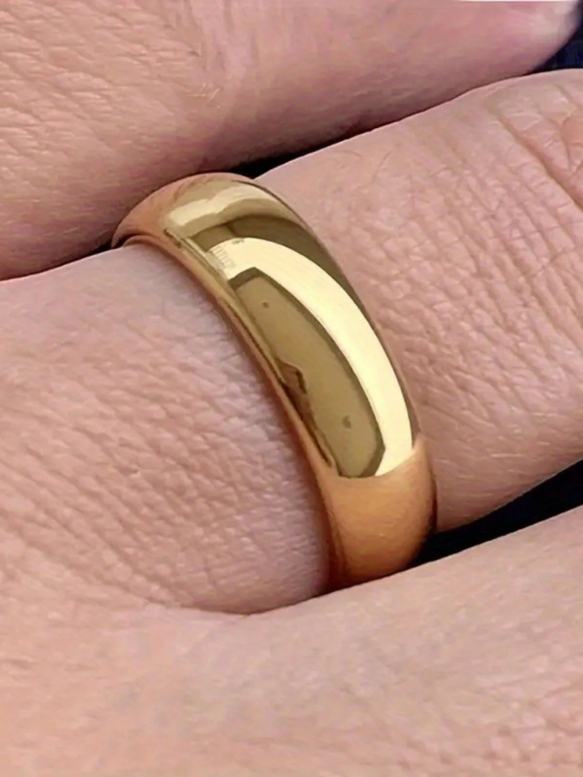 1pc Classic 6mm Stainless Steel Ring, Minimalist Design, Elegant Unisex Jewelry, Suitable For Weddings And Anniversaries