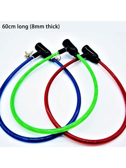 1pc Combination Bicycle Cable Lock-4-Digit, Long Winding Reset Cable Lock, Anti-Theft Accessory Suitable For Mountain Bikes, Road Bikes, Electric Bikes, Scooters