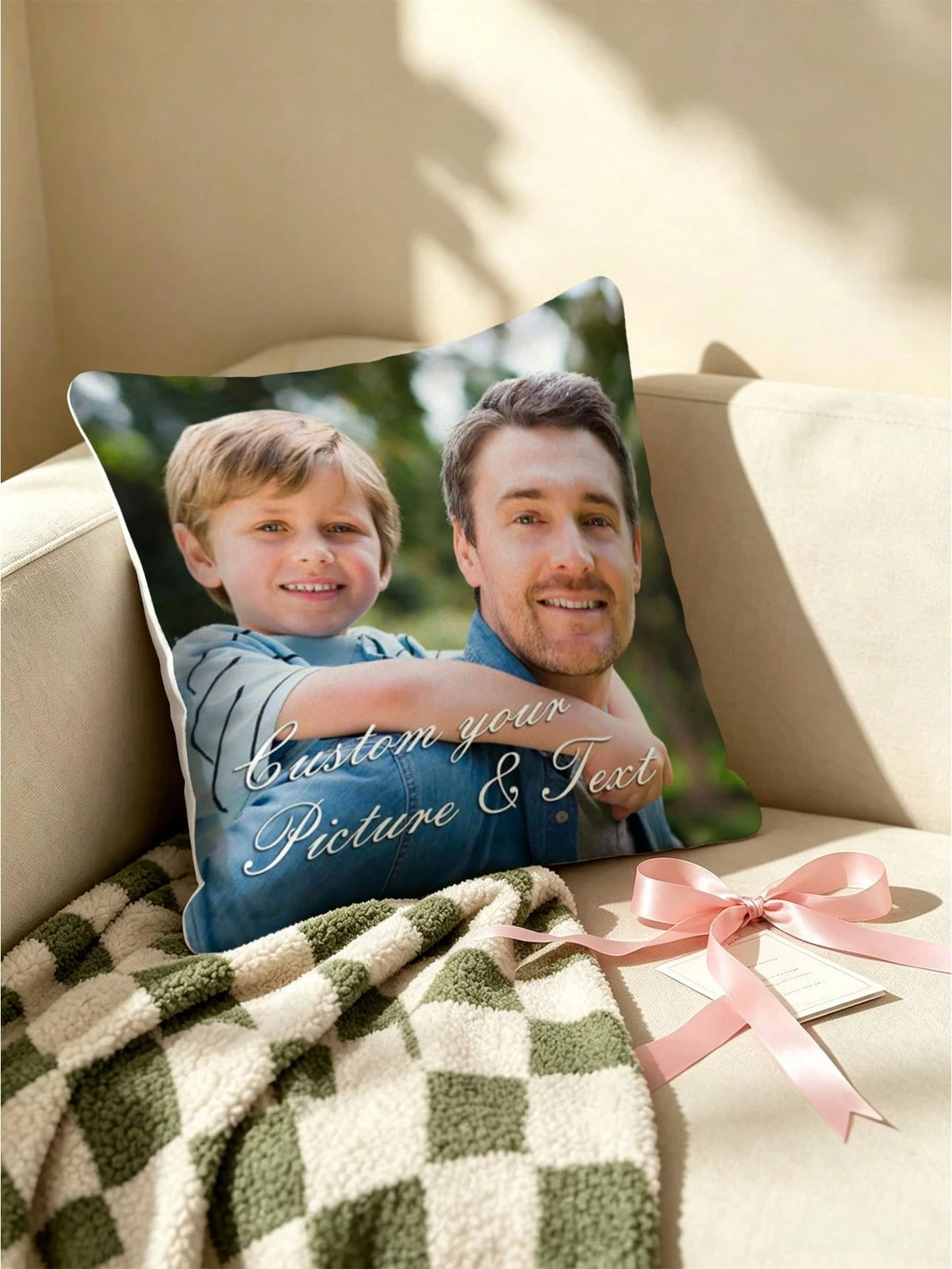 1PC Custom Cushion Cover DIY Customized Throw Pillow Home Decorative Square Wedding Pet Baby Print Pillowcase Without Insert Home Textile Breathable Lightweight Soft Sofa Bed Velvet Material Personali