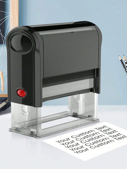 1pc Custom Text Address, Back To School Supplies, Personalized Return Address Stamp, Self Inking Stamps, 5 Sizes: S/M/L/Xl/XXL, Flip Ink Stamp, Custom Stamps For Business, New Job, Office Supplies, We