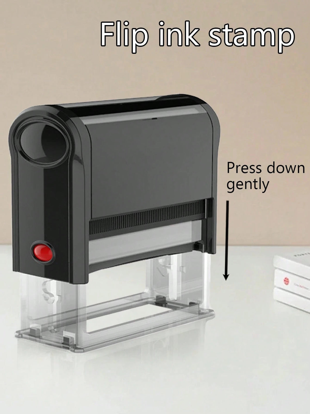 1pc Custom Text Address, Back To School Supplies, Personalized Return Address Stamp, Self Inking Stamps, 5 Sizes: S/M/L/Xl/XXL, Flip Ink Stamp, Custom Stamps For Business, New Job, Office Supplies, We
