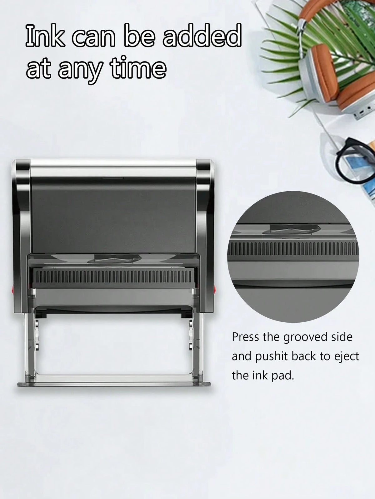1pc Custom Text Address, Back To School Supplies, Personalized Return Address Stamp, Self Inking Stamps, 5 Sizes: S/M/L/Xl/XXL, Flip Ink Stamp, Custom Stamps For Business, New Job, Office Supplies, We