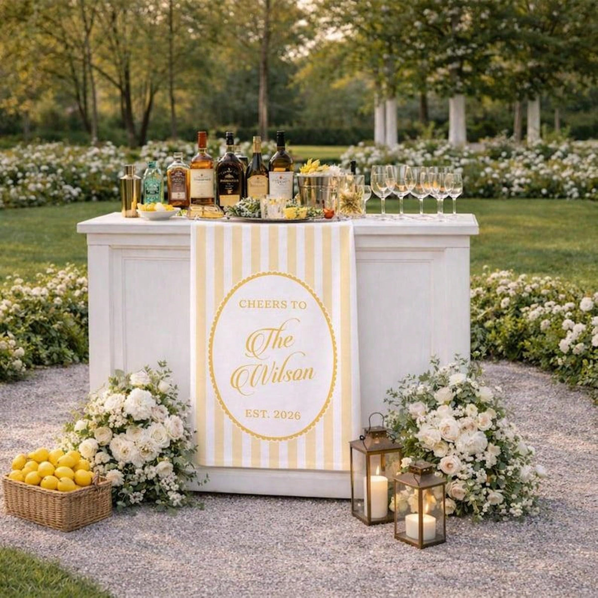 1PC Custom Wedding Bar Sign, Fabric Bar Menu Sign, Wedding Welcome Banner, Personalized Drink Station Decor, Linen Reception Sign
