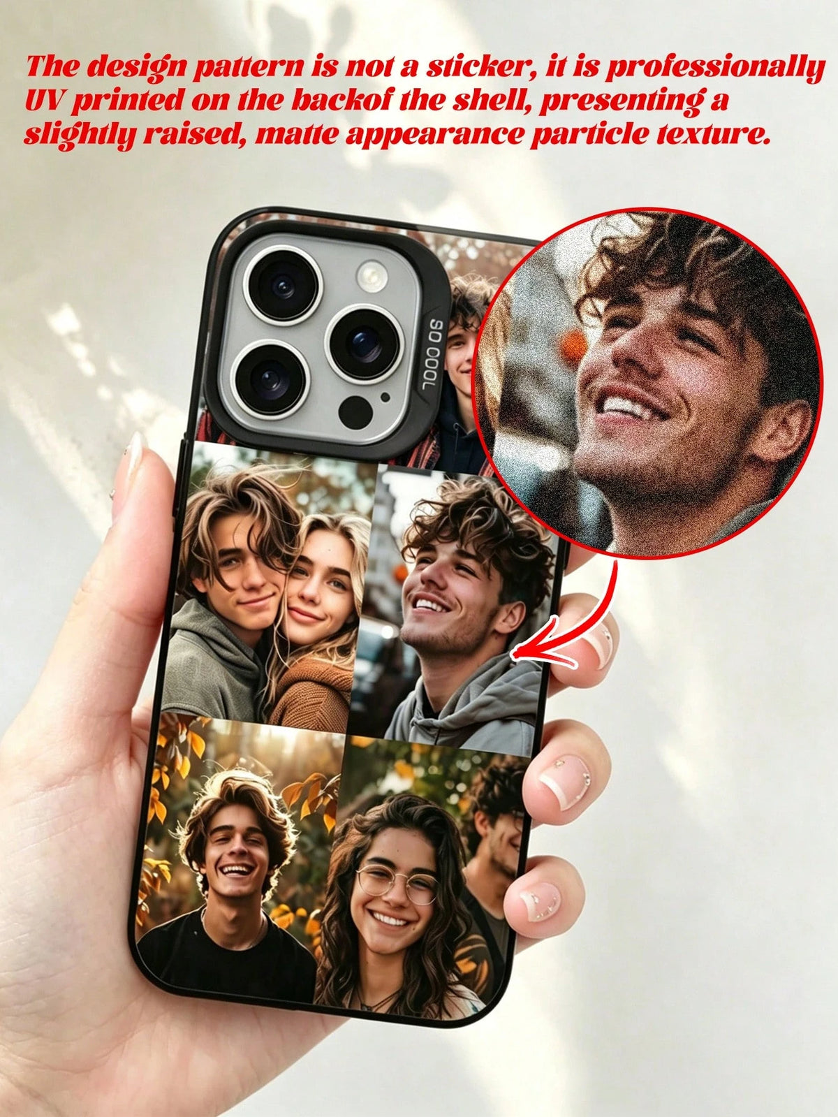 1pc Customized Photo Puzzle Phone Case, Compatible With 16 Pro Max/16 Plus/16 Pro/17 Pro Max/17 Pro/17/17 Air, Wedding Customized Image, Gift For Couples, Friends, Family, Graduation, Season Picks,202