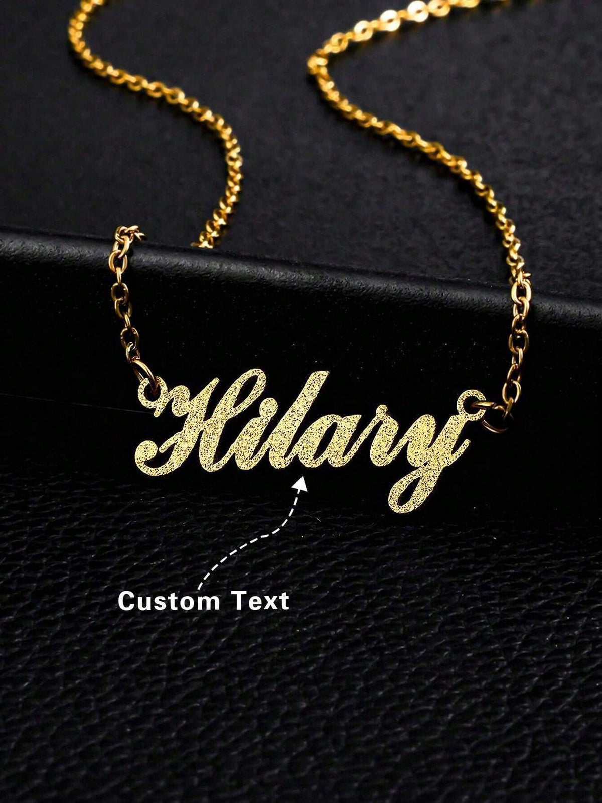 1pc Customized Shiny Matte Name Necklace Pendant, Personalized Stainless Steel Half-Wrapped Love Letter Necklace Pendant, Family Jewelry, Birthday, Holiday, Christmas Gift For Her,Rave Accessories
