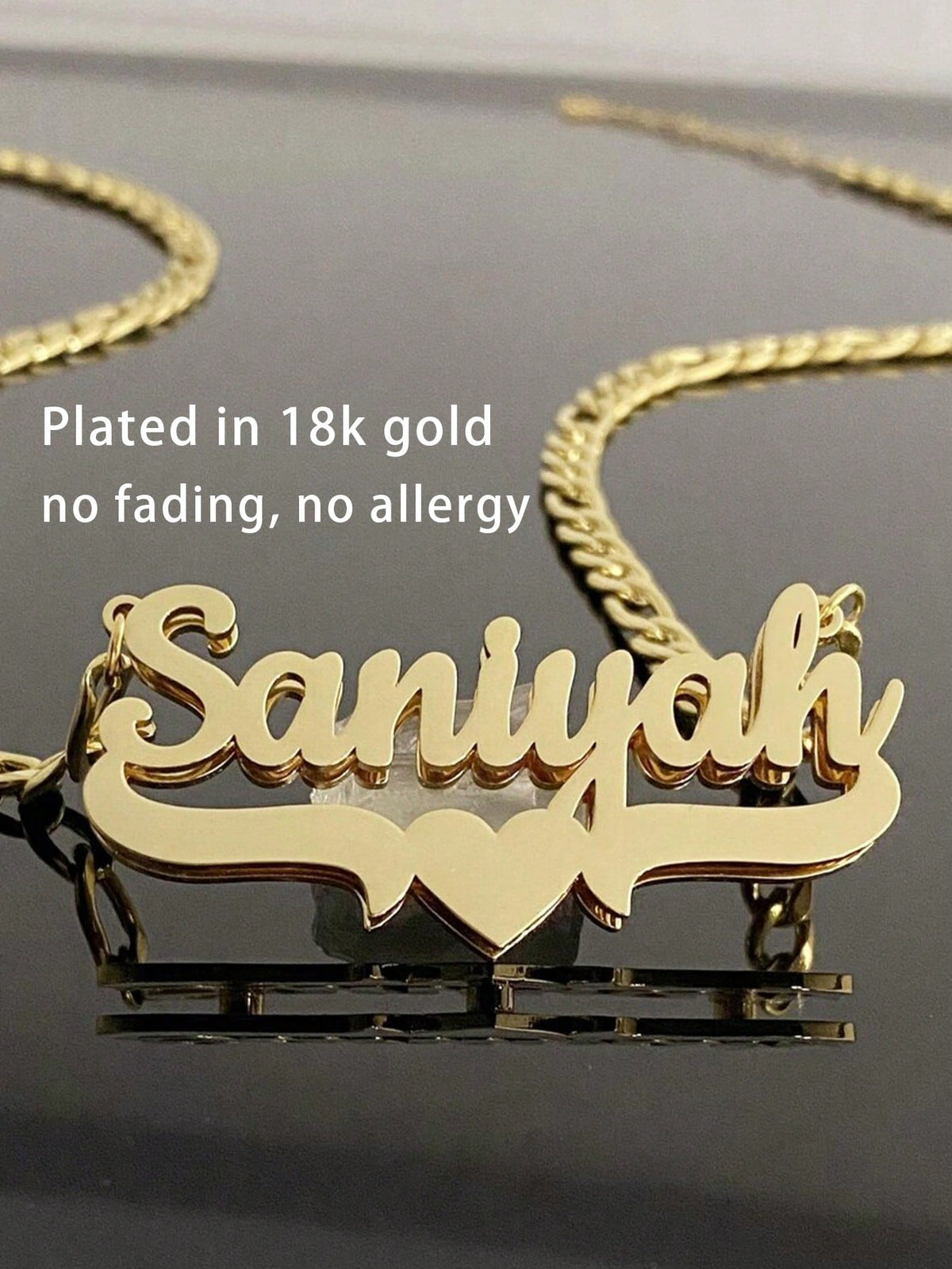 1pc Customized Stainless Steel Double Layer Necklace, Heart-Shaped English Letter Pendant, Ideal Gift For Couples, Friends, Family, Mother's Day. Suitable For Autumn, Retractable, Minimalist, Casual