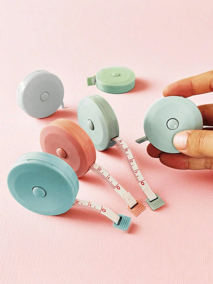 1pc Cute Mini Retractable Tape Measure, Soft Ruler, Flexible Body Measuring Tape, Suitable For Weight Loss, Medical Body Measurement, Sewing, Tailoring. Tape Length: 1.5m/60 Inches. Please Note That D
