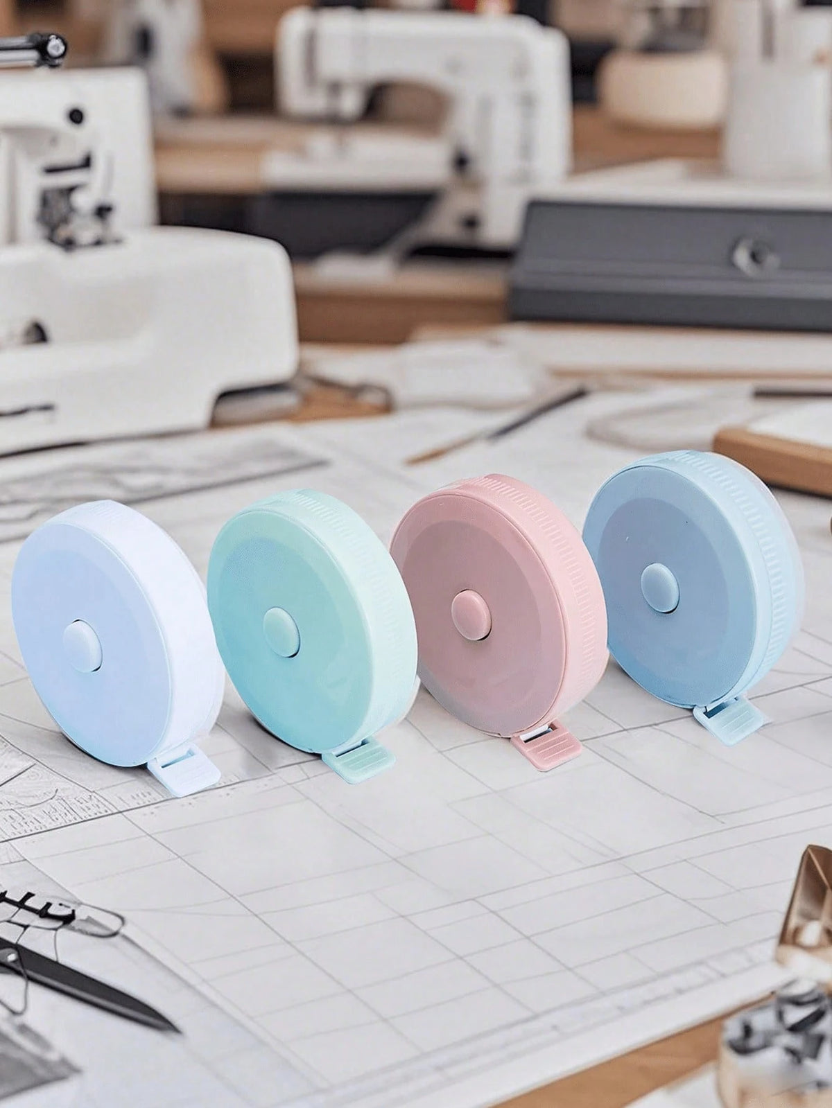 1pc Cute Mini Retractable Tape Measure, Soft Ruler, Flexible Body Measuring Tape, Suitable For Weight Loss, Medical Body Measurement, Sewing, Tailoring. Tape Length: 1.5m/60 Inches. Please Note That D