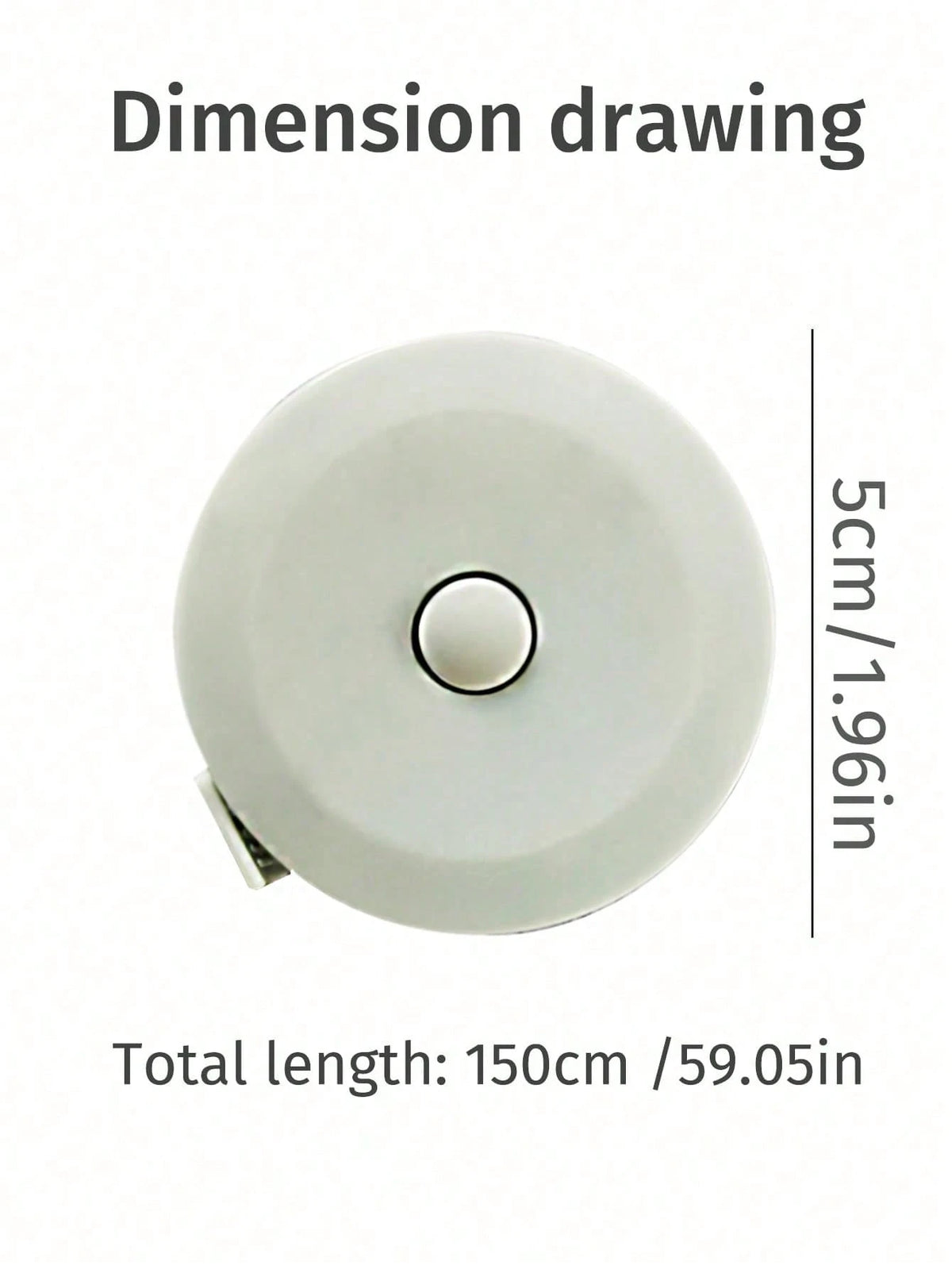 1pc Cute Mini Retractable Tape Measure, Soft Ruler, Flexible Body Measuring Tape, Suitable For Weight Loss, Medical Body Measurement, Sewing, Tailoring. Tape Length: 1.5m/60 Inches. Please Note That D