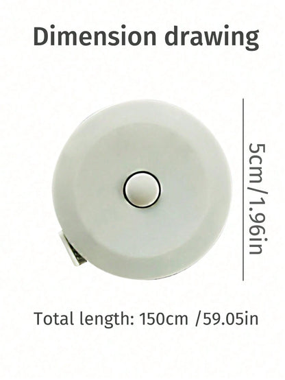 1pc Cute Mini Retractable Tape Measure, Soft Ruler, Flexible Body Measuring Tape, Suitable For Weight Loss, Medical Body Measurement, Sewing, Tailoring. Tape Length: 1.5m/60 Inches. Please Note That D