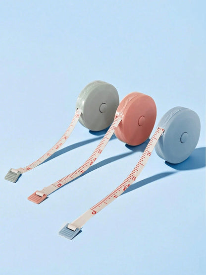1pc Cute Mini Retractable Tape Measure, Soft Ruler, Flexible Body Measuring Tape, Suitable For Weight Loss, Medical Body Measurement, Sewing, Tailoring. Tape Length: 1.5m/60 Inches. Please Note That D