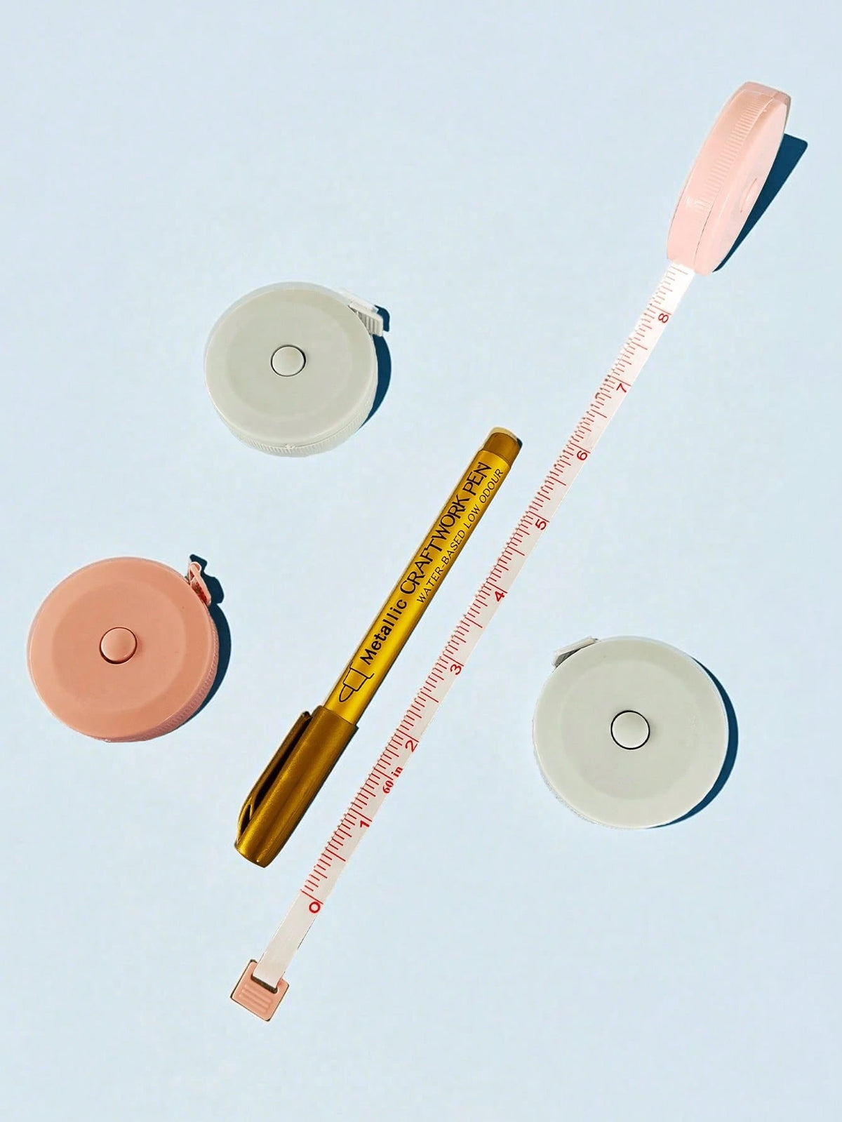 1pc Cute Mini Retractable Tape Measure, Soft Ruler, Flexible Body Measuring Tape, Suitable For Weight Loss, Medical Body Measurement, Sewing, Tailoring. Tape Length: 1.5m/60 Inches. Please Note That D