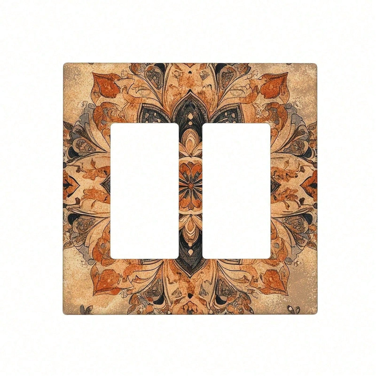 1PC Decorative Light Switch Cover Bohemian Retro Decorative Switch Covers- Thermoplastic Panel Covers With Floral Patterns, Easy Install No Wiring Ne