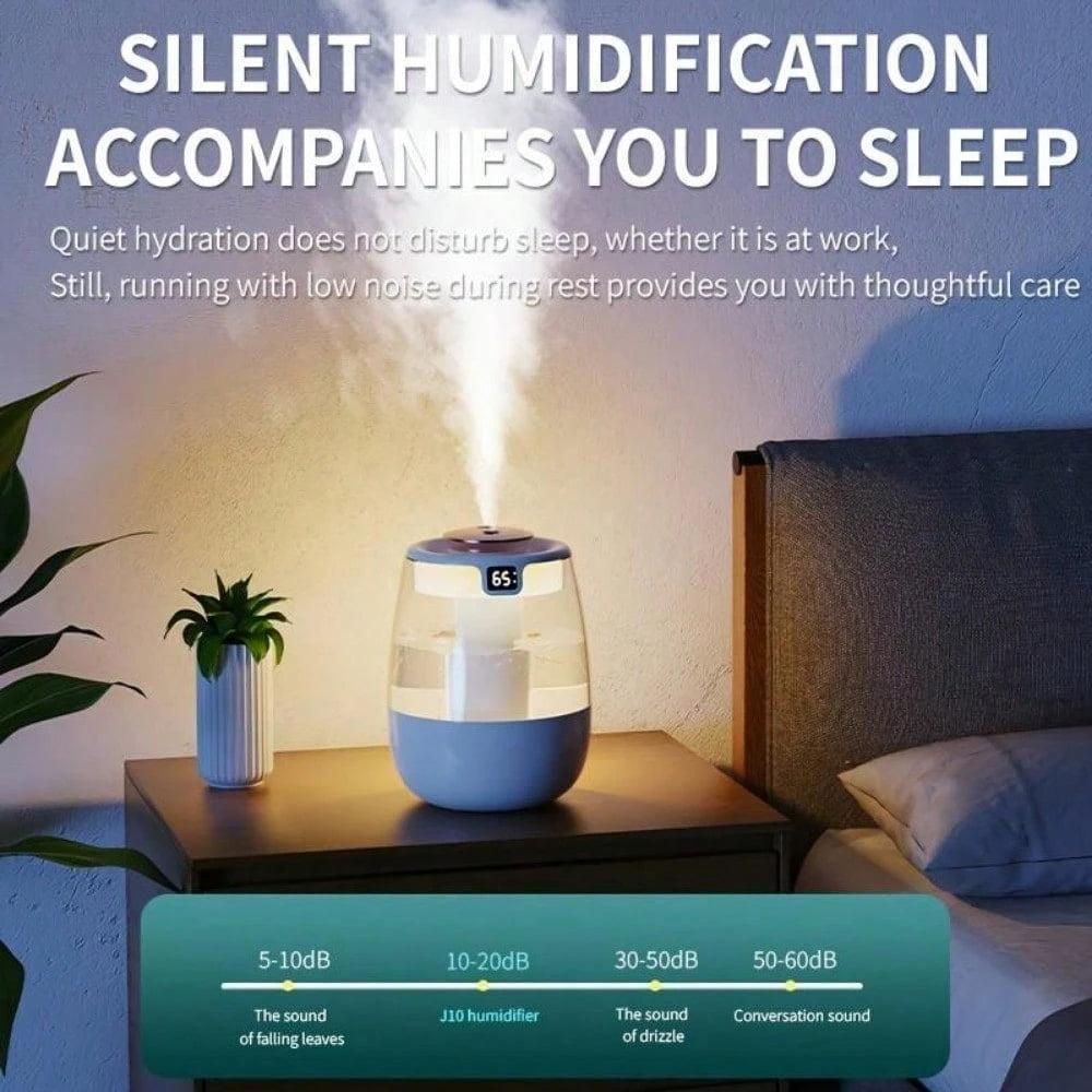 1pc Desktop Aroma Relax Humidifier, Made Of Plastic Material, Desktop Design, 2 Mist Ports, High Capacity, Operating Voltage ≤ 36V, Suitable For Bedrooms And Offices