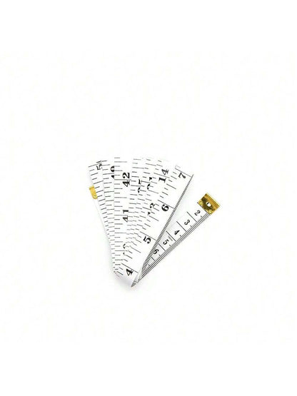 1pc Dual-Scale Soft Body Measuring Tape For Sewing And Tailoring, Weight Loss, Medical Use And Crafts, Made Of Vinyl Material, With Centimeter Scale On The Back (White Bottom, Black Scale) Tape Measur