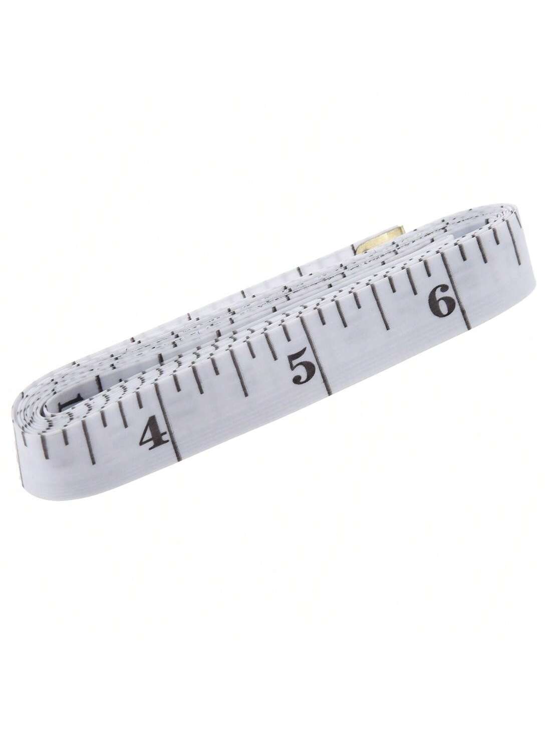1pc Dual-Scale Soft Body Measuring Tape For Sewing And Tailoring, Weight Loss, Medical Use And Crafts, Made Of Vinyl Material, With Centimeter Scale On The Back (White Bottom, Black Scale) Tape Measur