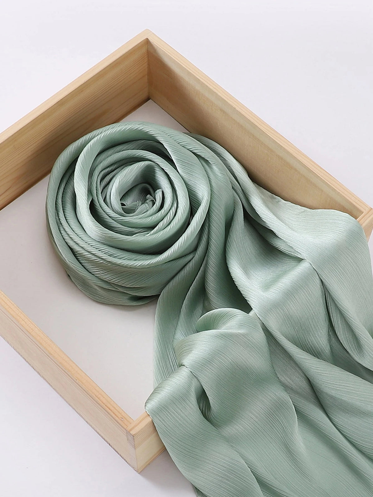 1pc Elegant Pleated Satin Headscarf/Neckerchief For Women