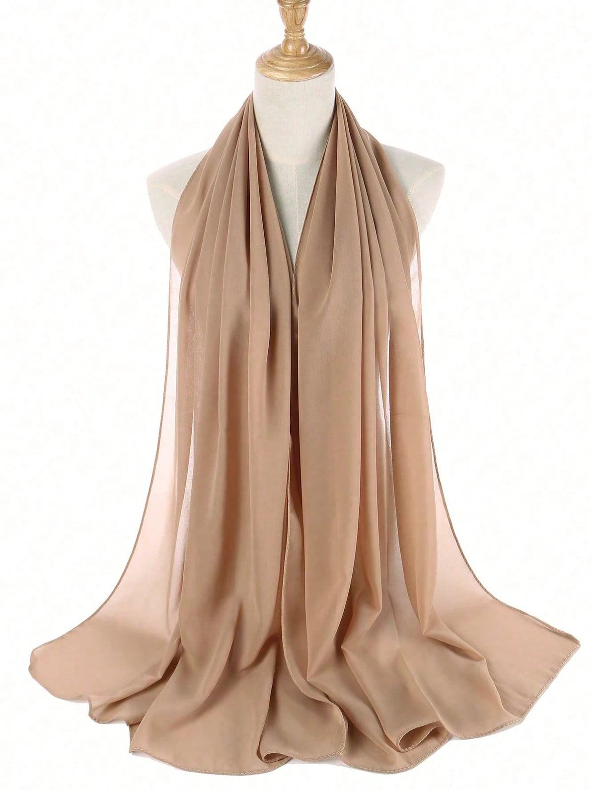 1pc Elegant Solid Color Chiffon Scarf, Suitable As A Gift For Women