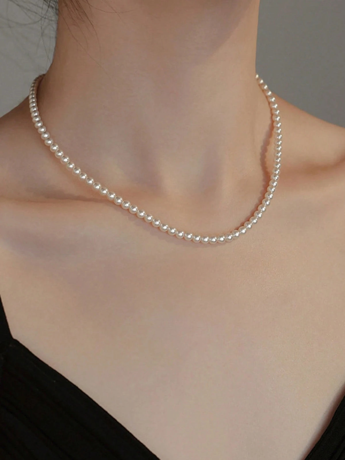 1pc Exquisite Women's S925 Sterling Silver Necklace With Pearl And Seed Beads, Baby Natural Pearl Alternative Fashion Jewelry, Suitable For Daily Wear