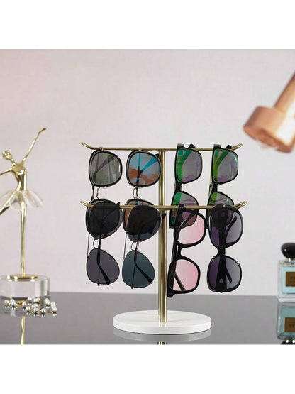 1Pc Fashion Glasses Storage Rack, Glasses Stand, Fashion Glasses Display Storage Rack, Can Hold Up To 8 Pairs Of Glasses, Suitable For Tables, Dressing Tables, Desks, Countertops, And Bedrooms