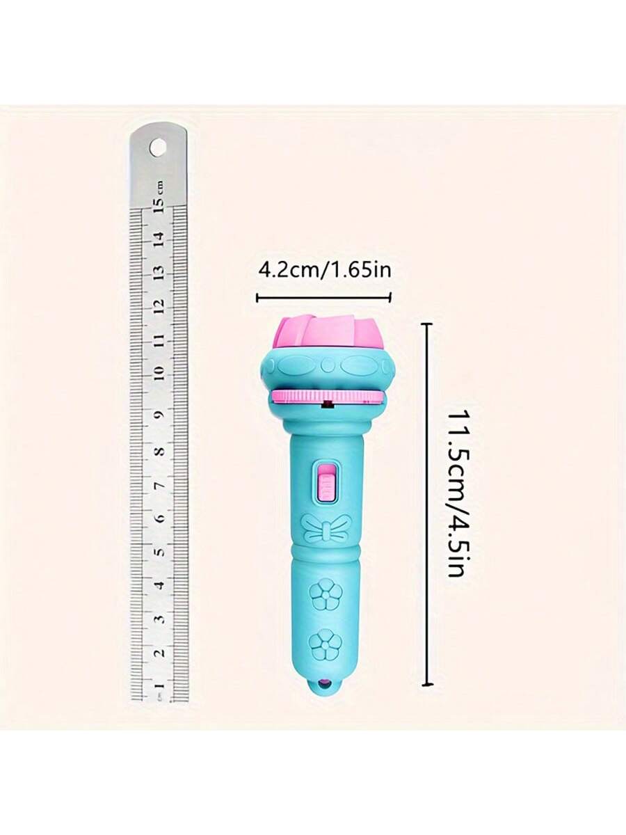 1pc Flashlight With 32 Pattern Projection, 4pcs Cards, Children's Projector Flashlight, Educational Toy With Animal, Dinosaur, Vehicle, Space Themes, Entertaining And Educational, Birthday/Christmas G