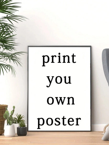 1pc Frameless Personalized Canvas Poster, Customizable Wall Art, Suitable For Home, Wedding And Anniversary, Ideal Home Gift For Bedroom, Living Room And Hallway, Fashionable Winter Room Decor, Suitab