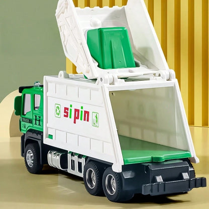 1pc Functional Garbage Truck Alloy Model Car- Realistic Mini Scale Collectible Toy Car, Vivid Details, Ideal For Children's Creative Play, Toy Car Enthusiasts' Collection And Desktop Display, Suitabl