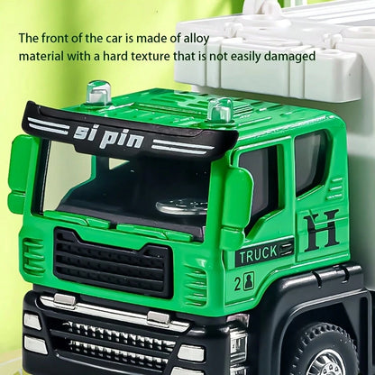 1pc Functional Garbage Truck Alloy Model Car- Realistic Mini Scale Collectible Toy Car, Vivid Details, Ideal For Children's Creative Play, Toy Car Enthusiasts' Collection And Desktop Display, Suitabl