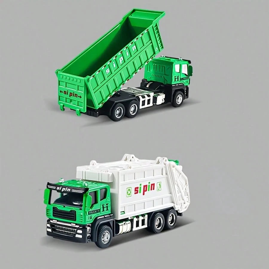 1pc Functional Garbage Truck Alloy Model Car- Realistic Mini Scale Collectible Toy Car, Vivid Details, Ideal For Children's Creative Play, Toy Car Enthusiasts' Collection And Desktop Display, Suitabl