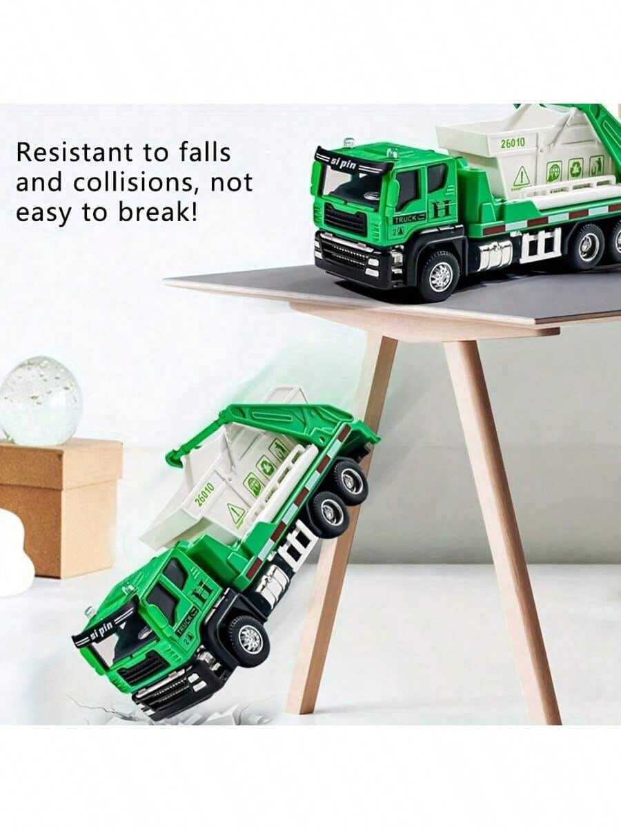 1pc Functional Garbage Truck Alloy Model Car- Realistic Mini Scale Collectible Toy Car, Vivid Details, Ideal For Children's Creative Play, Toy Car Enthusiasts' Collection And Desktop Display, Suitabl