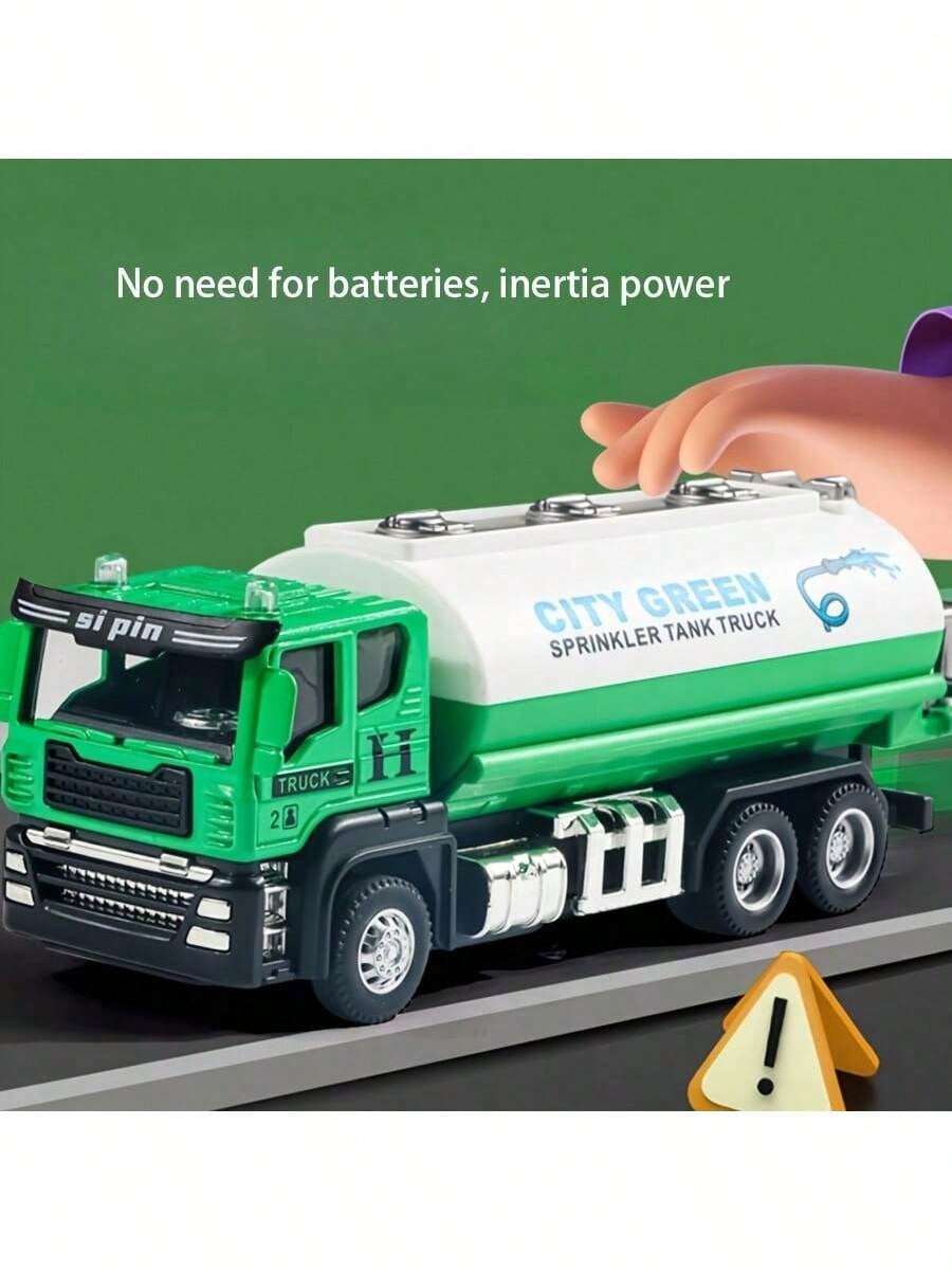 1pc Functional Garbage Truck Alloy Model Car- Realistic Mini Scale Collectible Toy Car, Vivid Details, Ideal For Children's Creative Play, Toy Car Enthusiasts' Collection And Desktop Display, Suitabl