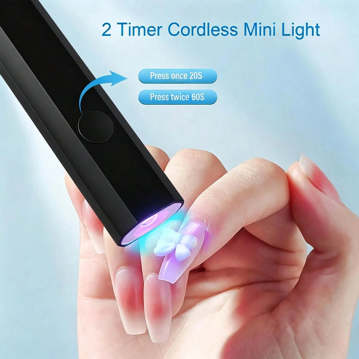 1pc Gel Nail Polish Curing Lamps Handheld 180mAh Battery Pack Hybrid Light For Gel Nails, Mini Nail Lamp, Portable Cordless Rechargeable, Portable Gel Nail Polish Curing Lamp For Salon Use And Home DI