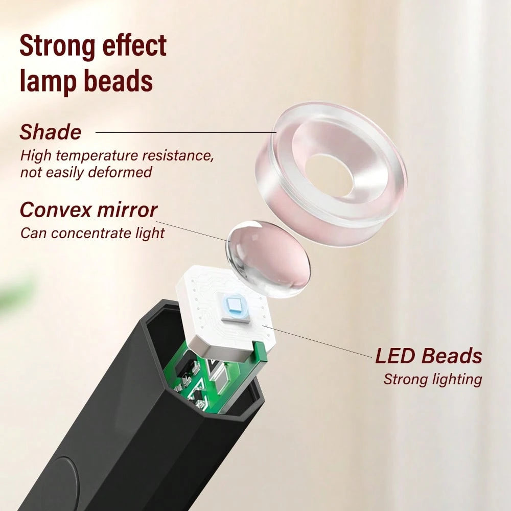 1pc Gel Nail Polish Curing Lamps Handheld 180mAh Battery Pack Hybrid Light For Gel Nails, Mini Nail Lamp, Portable Cordless Rechargeable, Portable Gel Nail Polish Curing Lamp For Salon Use And Home DI