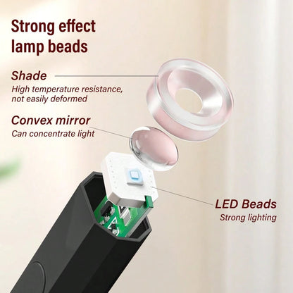 1pc Gel Nail Polish Curing Lamps Handheld 180mAh Battery Pack Hybrid Light For Gel Nails, Mini Nail Lamp, Portable Cordless Rechargeable, Portable Gel Nail Polish Curing Lamp For Salon Use And Home DI