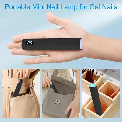 1pc Gel Nail Polish Curing Lamps Handheld 180mAh Battery Pack Hybrid Light For Gel Nails, Mini Nail Lamp, Portable Cordless Rechargeable, Portable Gel Nail Polish Curing Lamp For Salon Use And Home DI