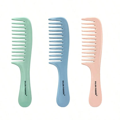 1pc Handheld Wide Tooth Plastic Flat Hair Brush Scalp Massage Detangling Hair Comb Styling Tool Hair Care Women Hair Accessory Back To School Essential Travel Essential