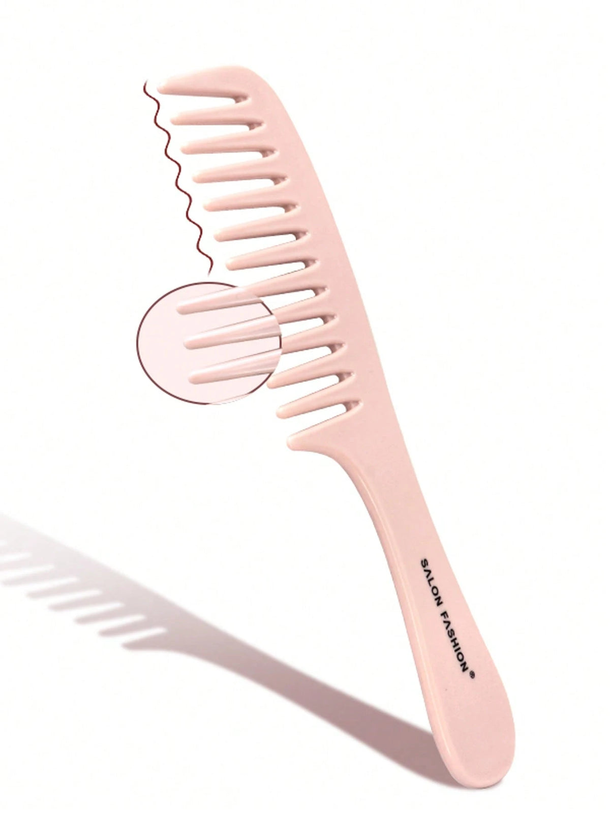 1pc Handheld Wide Tooth Plastic Flat Hair Brush Scalp Massage Detangling Hair Comb Styling Tool Hair Care Women Hair Accessory Back To School Essential Travel Essential