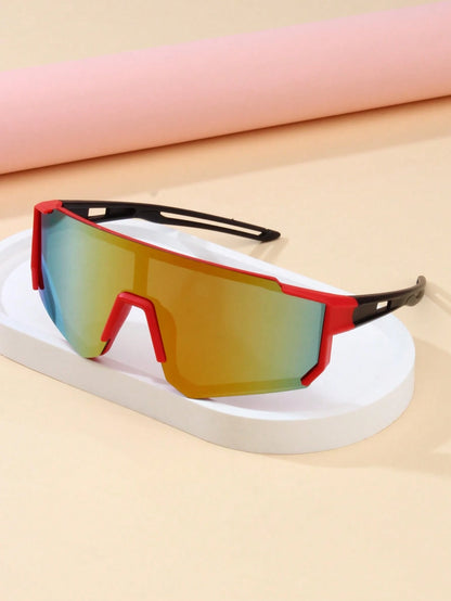 1pc Kids Fashion Glasses, Unisex Cycling, Skiing, Mountaineering Classic Versatile Goggles, Suitable For Travel Outdoor Sports