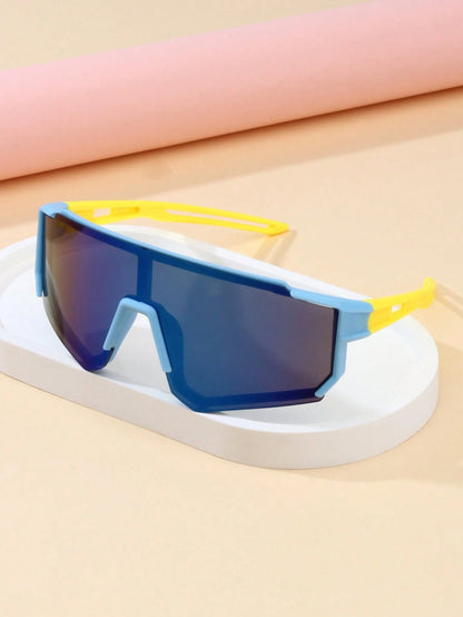 1pc Kids Fashion Glasses, Unisex Cycling, Skiing, Mountaineering Classic Versatile Goggles, Suitable For Travel Outdoor Sports