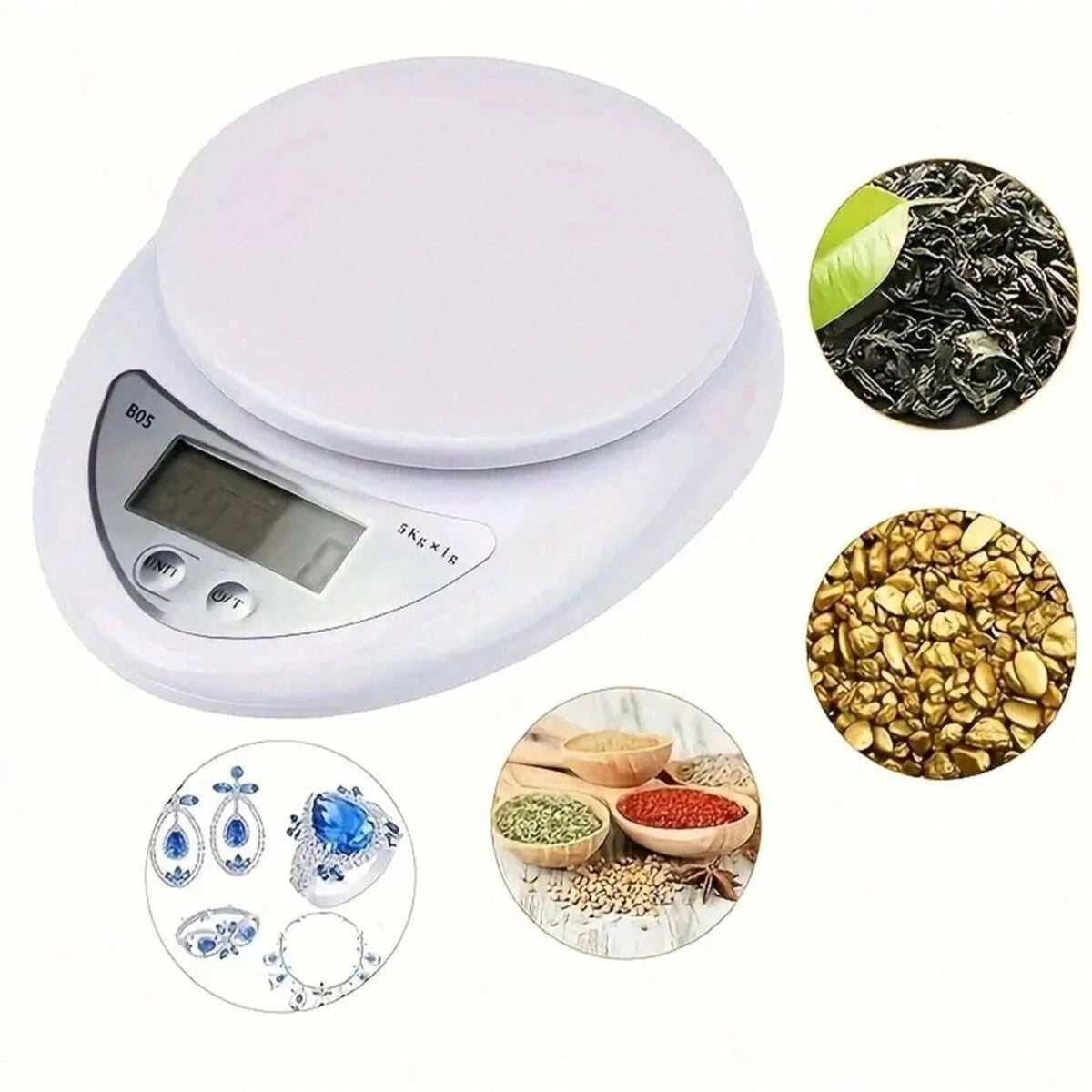 1pc Kitchen Scale, Food Scale, Kitchen Weighing Scale, Precise Kitchen Scale, Portable Electronic Scale, Coffee Electronic Scale, Kitchen LED Electronic Scale, Baking Scale, Kitchen Accessories, Bakin
