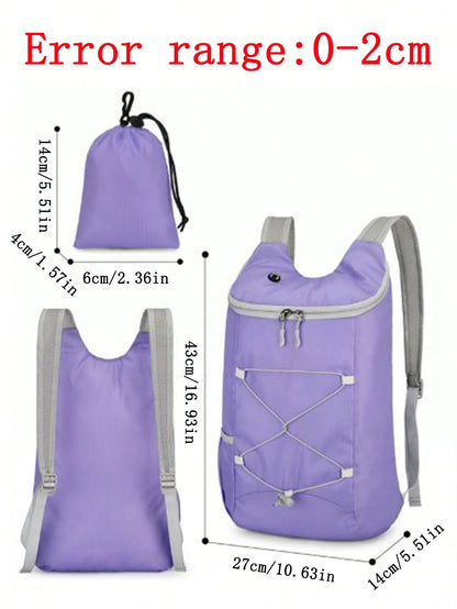 1pc Lightweight Foldable Backpack 20L Water-Resistant Ultra-Light Hiking Camping Daypack