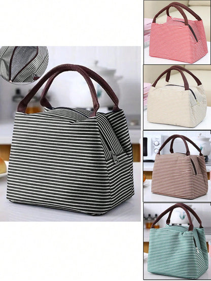 1pc Lunch Box Bag School Student With Tote Bag Waterproof Aluminum Foil Portable Lunch Bag Lunch Bag With Insulation School Lunch Box Lunch Container For School,Portable Food Bag For Office,Waterproof