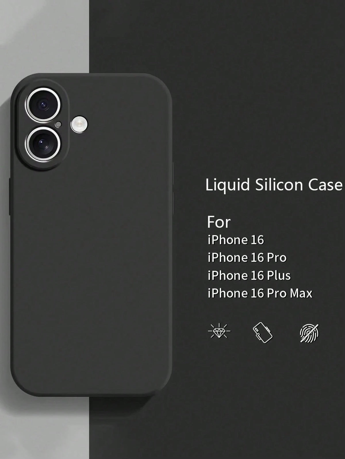 1pc Luxury Solid Color Shockproof Phone Case With Camera Protection, Compatible With IPhone 17/17 Air/17 Pro/17 Pro Max/16/16 Pro/16 Plus/16 Pro Max/16 15 14 13 12 11 Pro Max Plus Series, Shock-Absorb
