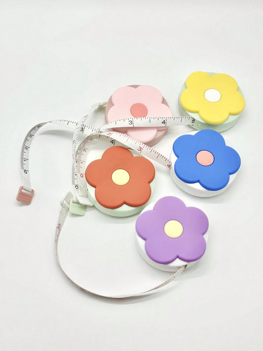 1pc Macaron Color Mini Flower Tape Measure, Double-Sided Scale Mini Portable Tape Measure, Tape Measure For Measuring Length, Tape Measure For Measuring Height, Tape Measure For Measuring Distance, Ta