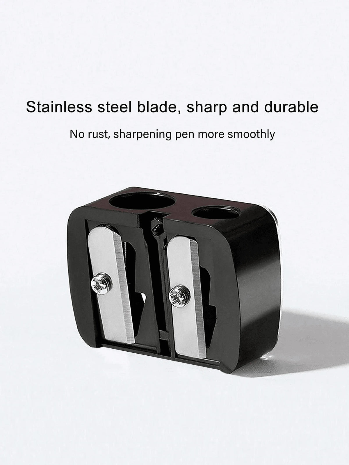 1pc Makeup Pencil Sharpener, Suitable For Eyebrow Pencil, Eyeliner, Lip Pencil, Lipstick And Other Cosmetics, Dual-Size Aperture Sharpener With Dust Cover, Cosmetics, Affordable Price, Room Decor, Van