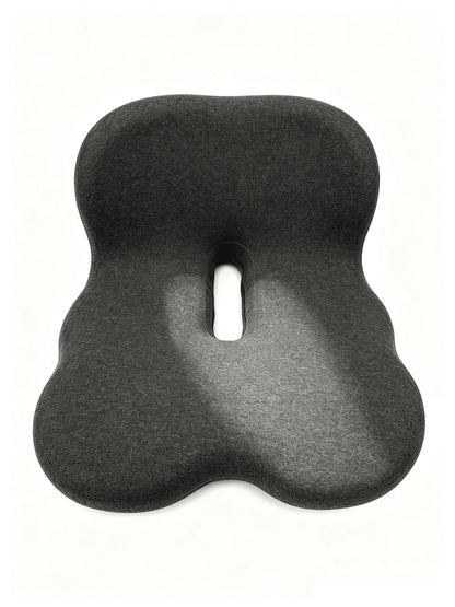 1PC Memory Foam Seat Cushion With Back Support, Ergonomic Chair Cushion For Office, Car & Home, Detachable Anti-Slip Sitting Pad, Black Available
