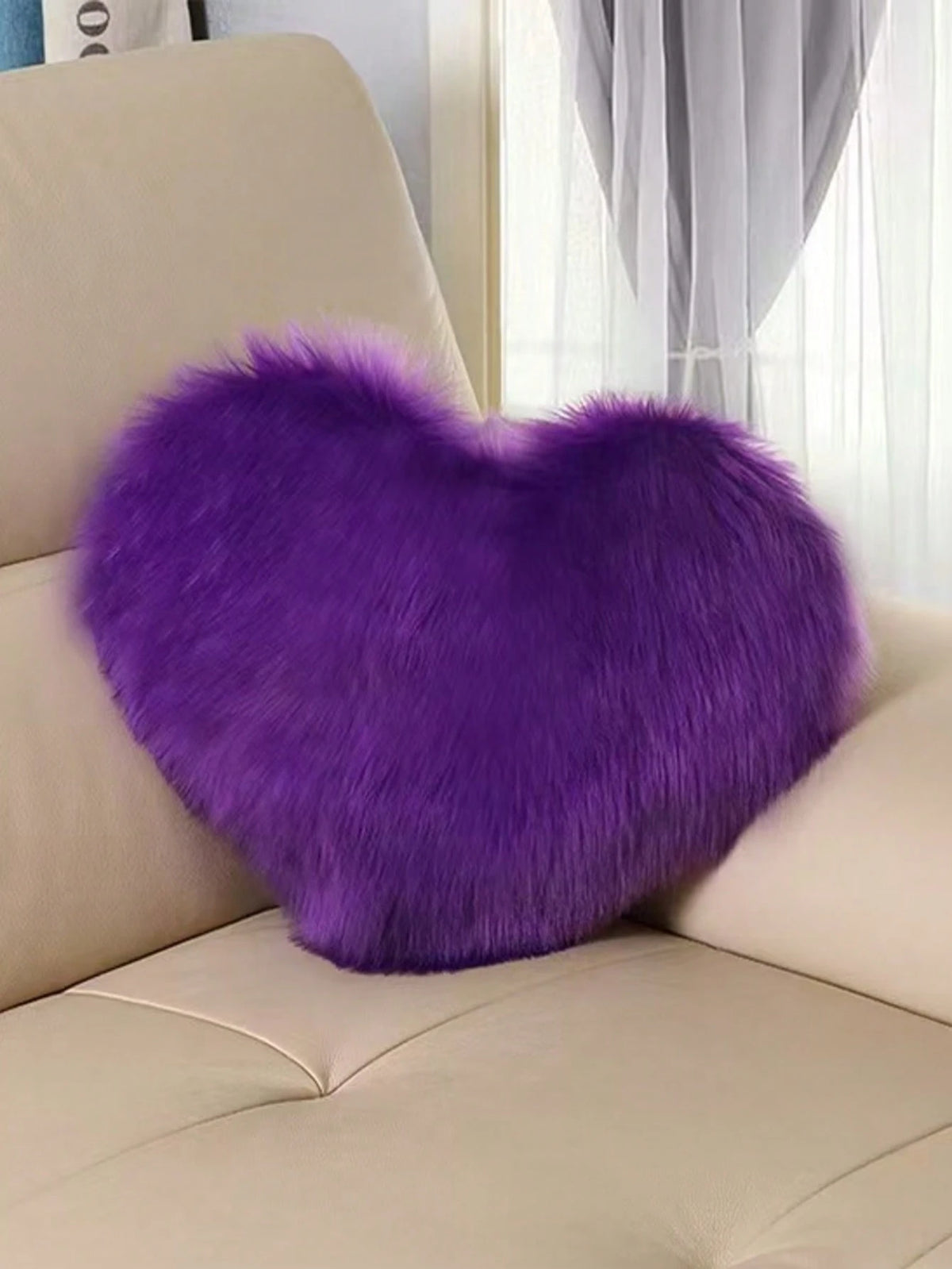 1pc Mini Heart-Shaped Plush Pillow, Bedroom Decor, Sofa, Car Lumbar Cushion, Filled Inner